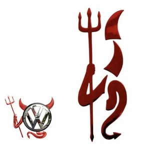 KIT DE DIABLO ROJO 3D Emblema de coche diablo Calcomanía Insignia Kit de pegatinas Se adapta alrededor del logotipo del coche - Imagen 1 de 1