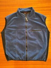 Marmot Men's Windstopper Blue Black Fleece Vest Full Zip XL