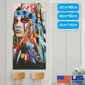 Cartel abstracto de pintura de lona para mujer india estampado imagen arte de pared decoración del hogar - Imagen 1 de 15