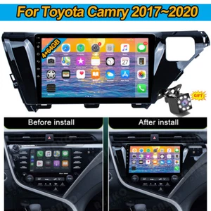4+64G QLED Car Stereo For Toyota Camry 2017-20 Android Auto Radio Carplay GPS BT - Picture 1 of 16