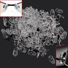 1 Packung 100 Paare weiche Silikon-Klar Glas-Brillen Nasenstege Nasenpads 