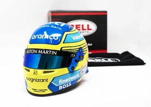 Fernando Alonso Aston Martin 2024 Helmet - Scale Model 1/2 Bell - Picture 1 of 6