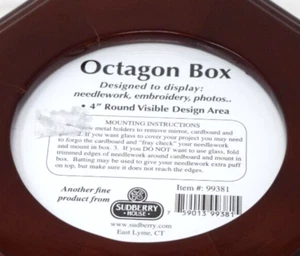 Caja octágona Sudberry House 4" área visible #99381 acabado caoba 7" x 7" - Imagen 1 de 12