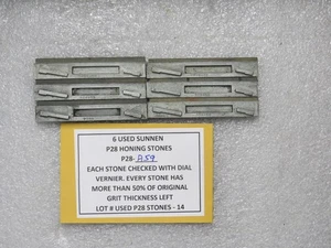 SUNNEN P28-A59 - 6 USED STONES - MORE THAN 1/2 OF ORIGINAL GRIT LEFT - LOT #14 - Picture 1 of 1