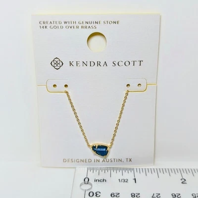 Ожерелье Kendra Scott Faye Gold 16 дюймов бирюзовый кварцит - Изображение 1 из 3