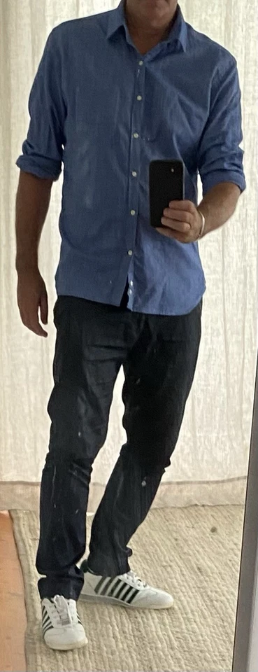 Outstanding Oliver Spencer Blue Shirt L - image 1 of 4