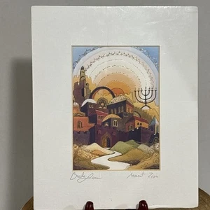 New Sealed ‘MOUNT ZION’ Print by Bracha Brym-Lavee Signed JEWISH artwork 2001 - Picture 1 of 7
