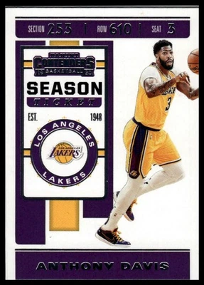 2019-20 Panini Contenders #7 Anthony Davis - Image 1 of 2