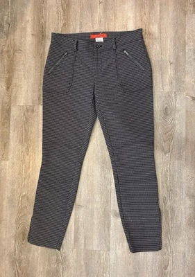 Pantalones ajustados Anthropologie Cartonnier pata de gallo para mujer 6 pull-on Foto 1 de 4