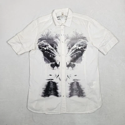 Vtg Diesel Shirt Men's Size XXL White Storty Short Sleeve Button Up Casual - Image 1 of 4