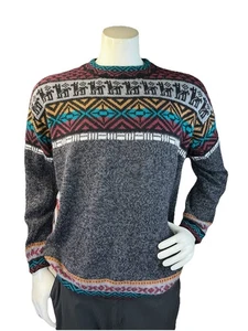 Alpaca Wool Handmade Sweater Pullover Sweatshirt Unisex Size L (Chest Sz (40-42) - Picture 1 of 8