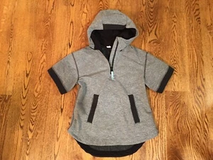 IVIVVA Gray 1/4 Zip Short Sleeve Pullover Hoodie Sweatshirt Size 8 Great! - Picture 1 of 4