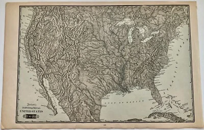 1901 TUNISON'S United States Topographical Atlas Map - Image 1 of 2