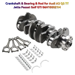 Crankshaft & Bearing & Rod for Audi A3 Q3 TT Jetta Passat Golf GTI 06H105021M A3 - Picture 1 of 14