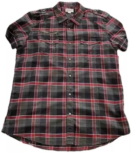 DIESEL Mens Lightweight Casual Snap Button Up Check Shirt Size X-Large Slim Fit - Picture 1 of 22