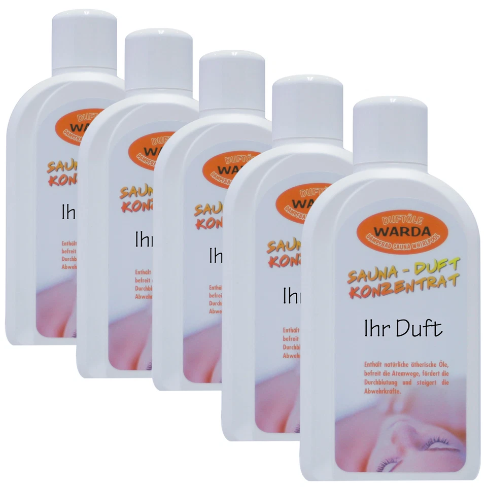 Warda Saunaaufguss Saunaduft 5x 1 Liter freie Duftwahl aus über 160 Düften - Bild 1 von 1
