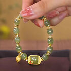 Chinese Style Imitating Hetian Jade Bracelet Square Sugar Lotus Beaded Bracel Wa