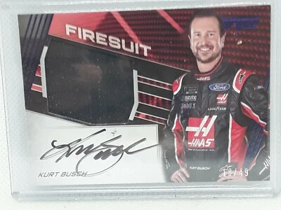 Kurt Busch 2018 Panini Torque NASCAR Racing FIRESUIT AUTO RELIC (18/49) - Image 1 of 2