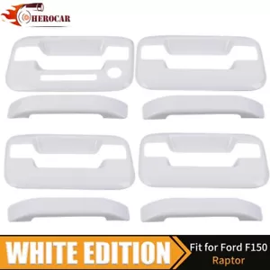 🌟 Cubiertas de manija de puerta para Ford F150 2004-14 doble cabina con KP SIN PSKH OXFORD BLANCO - Imagen 1 de 8