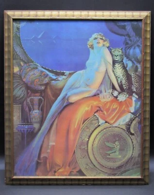 Encantador estampado enmarcado Rolf Armstrong 'La Bella y la Bestia' 15,5"W X 19"T Foto 1 de 4