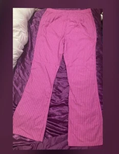 Dangerfield Pink Pinstripe Flare Trousers - Picture 1 of 4