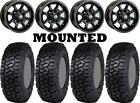 Kit 4 Itp Intersect Tires 30X10-15 On Moose 415X Matte Black Wheels Can