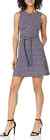Lark & Ro Womens Sleeveless Crew Neck Belted A-line Dress With Pockets