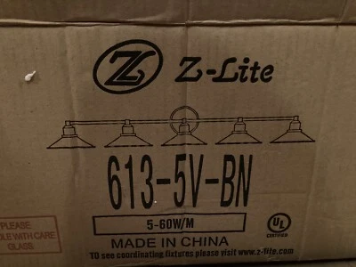 Z-Lite 613-5V Casa 5-Light Bathroom Vanity Light Fixture 46"W Brushed Nickel NEW - Image 1 of 3