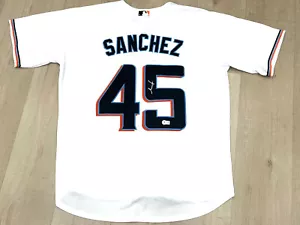 SIXTO SANCHEZ HAND SIGNED MIAMI MARLINS JERSEY BECKETT CERT BAS #1 - Picture 1 of 3