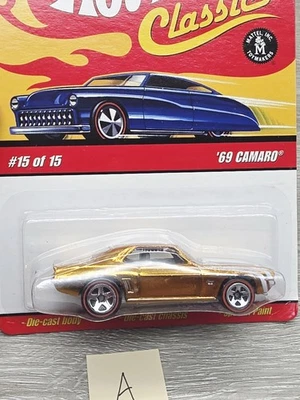 Camaro Serie 4 1969 Hot Wheels Classics sellado dorado/naranja metálico (A) Foto 1 de 4