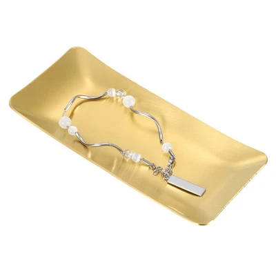 Bandeja Decorativa, Bandeja para Servir Esmerilada, 5.9x3" Dorado Foto 1 de 4