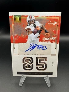 2024 Impeccable Football - David Njoku Gold Impeccable Jersey Number Auto /5 - Picture 1 of 8