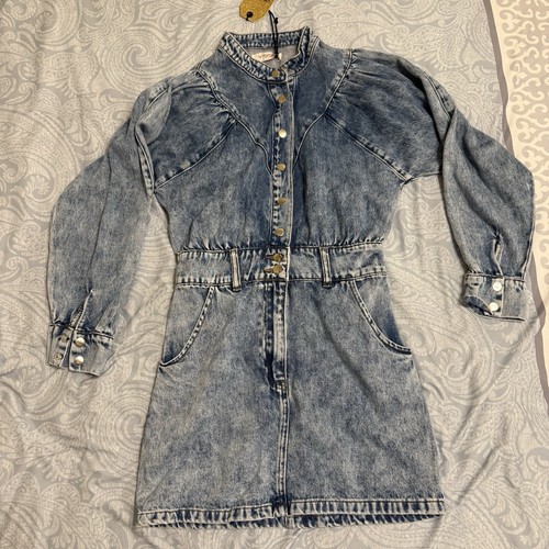 MIU MIU Vibrante MIU m.i.u. Abito denim manica lunga nuovo con etichetta taglia S