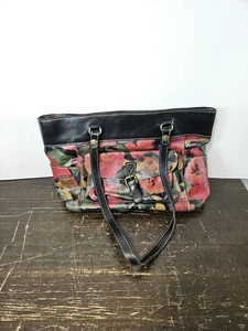 Patricia Nash Leder Poppy Floral Handtasche Tasche Mehrfarbig Blumen - Bild 1 von 8