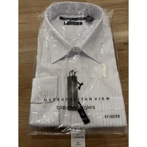 Metropolitan View Bloomingdale's Dress Shirt 17 32/33 Men’s Slim New With Tags - Picture 1 of 7