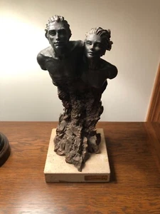 Jose Luis De Cassasola Vtg. Bronze Sculpture Togetherness (unidos) S/# W/ COA - Picture 1 of 6