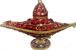 Jewish Oil Lamp, Metallic - Picture 1 of 5