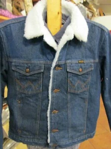 Herren Wrangler Western Sherpa gefütterte Jeansjacke 74255PW (SCHNELLER VERSAND) - Bild 1 von 9