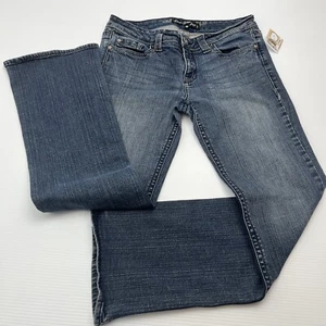 Refuse Boom Boom Jeans Damen Größe 9 Stretch Low-Rise ausgestellt 32x29 Boho Hippie - Bild 1 von 17