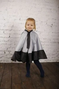 Toddler Children GirlsBoys Hooded Zebra Cape Poncho RainCoat Jacket Waterproof - Picture 1 of 2