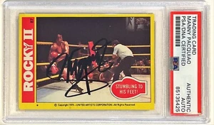 1985 Topps Rocky 2 Movie Manny Pacquiao Signed Auto Trading Card #87 PSA DNA - Picture 1 of 1