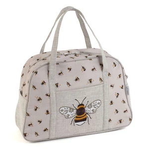 HobbyGift Sewing Machine Bag - Embroidered Bee storage carry handle zippered - Picture 1 of 2