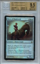 MTG Hero of Bladehold BGS 9.5 Gem Mint Mirrodin Foil Magic Card Amricons 7091