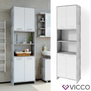 Badschrank Badregal Hochschrank Maris Beton Aufbewahrungsschrank Bad WC Vicco - Bild 1 von 7