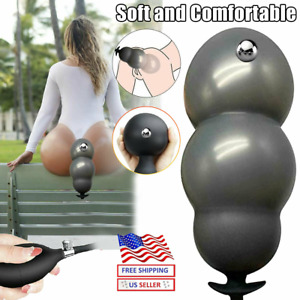 Extra Large Inflatable Anal Butt Plug Extender Silicone Sex Toys For Men Women