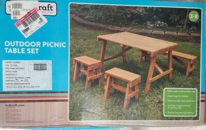 KidKraft Outdoor Picnic Table Set - Amber - Picture 1 of 1