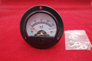 DC 0- 200mA Round Analog Ammeter Panel Current Dia. 66.4mm DH52 direct connect - Picture 1 of 4