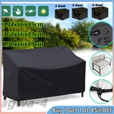 2/3/4 Seater Bench Seat Covers UV Waterproof Outdoor Garden Protection Furnitue