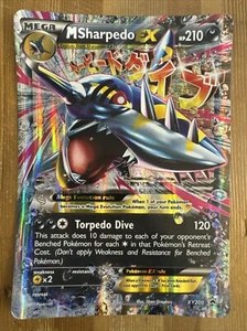 M Sharpedo EX XY200 2017 XY Black Star Promo Pokemon Card Ultra Rare JUMBO DMG - Picture 1 of 2
