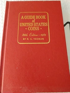 Whitman 1981 Red Book of United States Coins 34th Edition Yeoman Hardcover Book - Picture 1 of 1